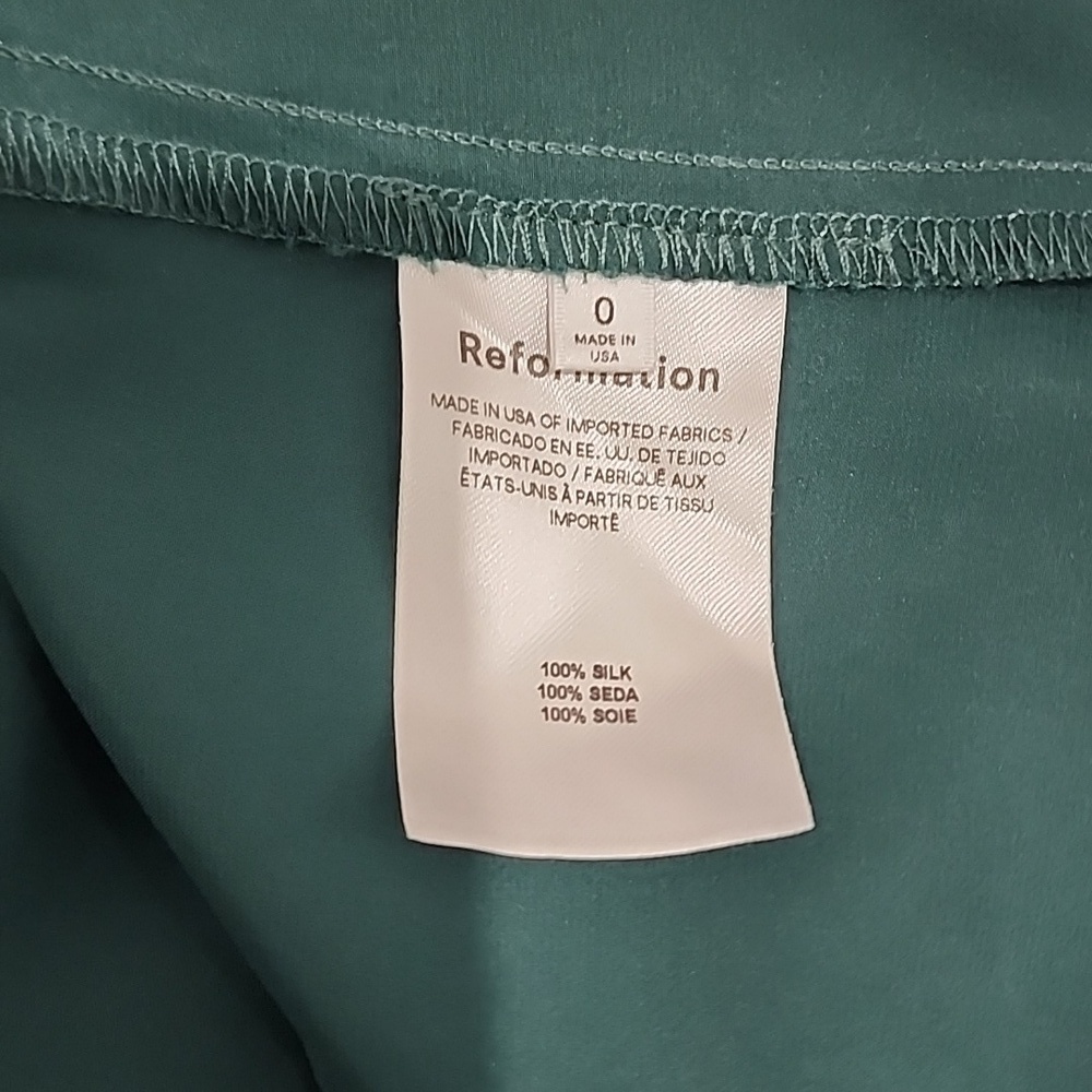 Reformation Cassis Silk Faux Wrap Dress - Picture 8 of 13